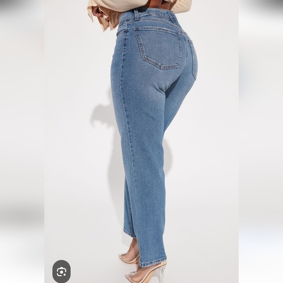Fashion Nova Denim - Fashion Nova Blue Straight Leg Jeans